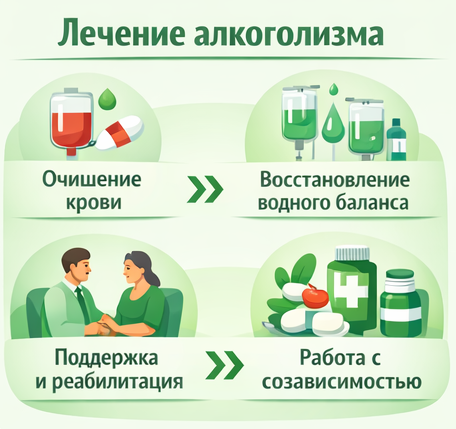 лечение алкоголизма в Сельце этапы